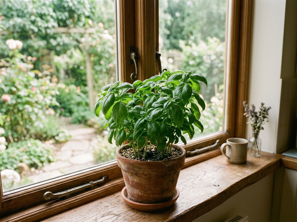 Basil houseplant